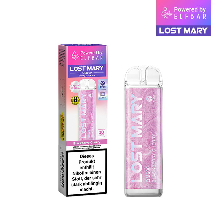ELFBAR LOST MARY QM600 - Blackberry Cherry 20mg Nikotin