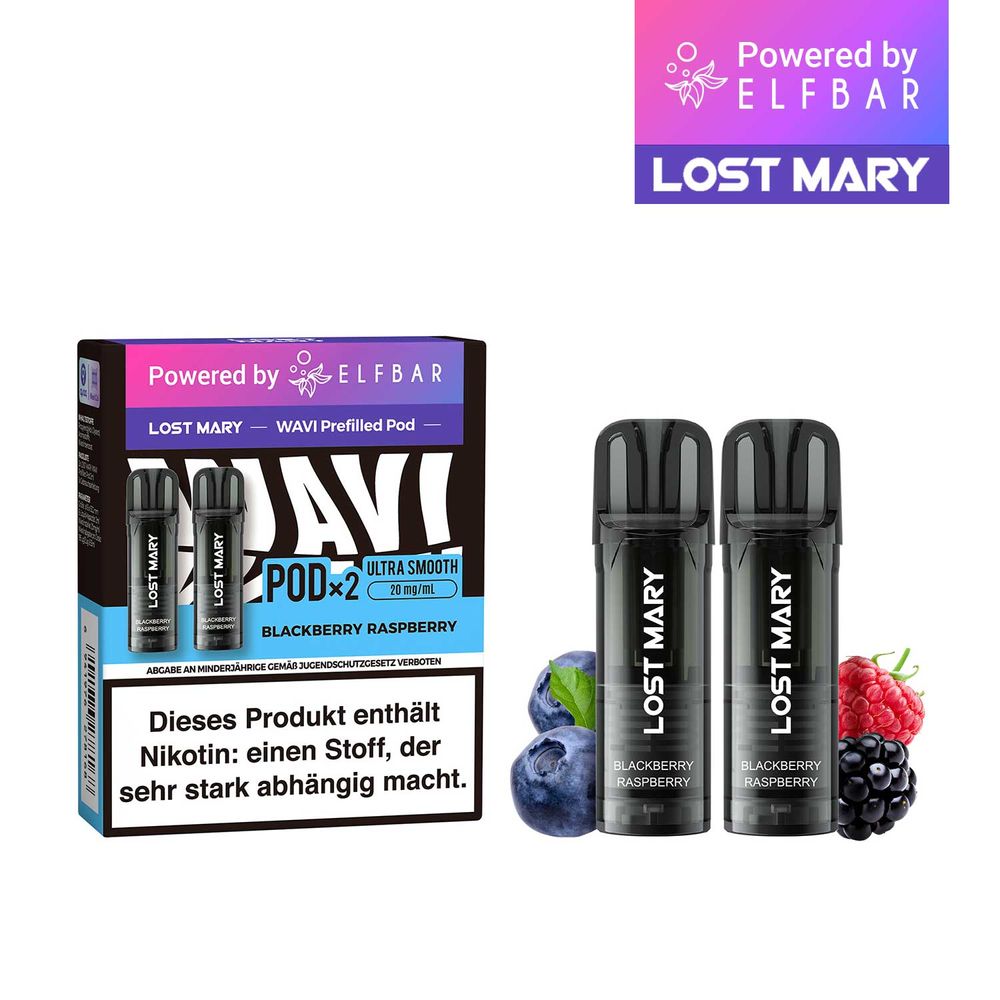 ELFBAR LOST MARY WAVI Blackberry Raspberry 20mg Nikotin 2er Pack