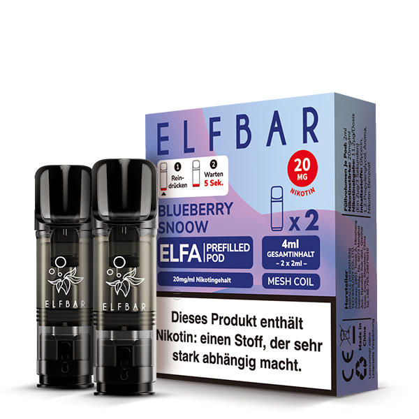 ELFBAR ELFA Blueberry Snoow 20mg Nikotin 2er Pack - End of Life