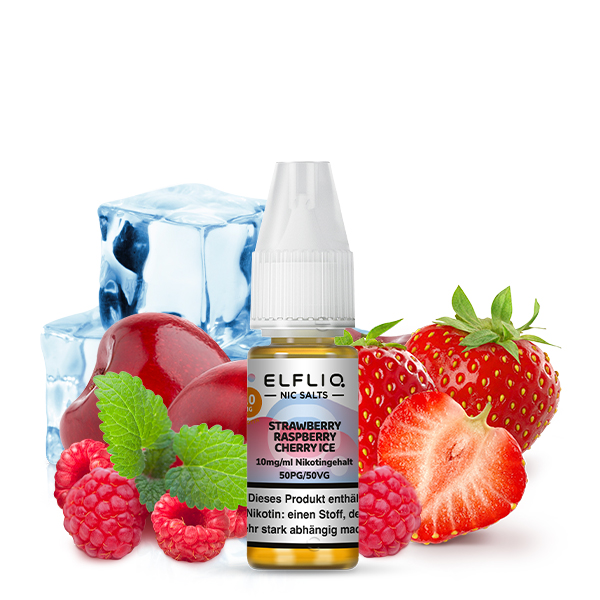 Elfliq Liquid Strawberry Raspberry Cherry Ice - by Elf Bar