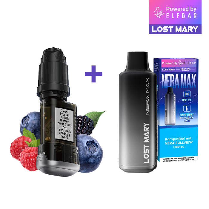 ELFBAR LOST MARY NERA MAX Refill Container Berry Mix inkl. Refillable Pod