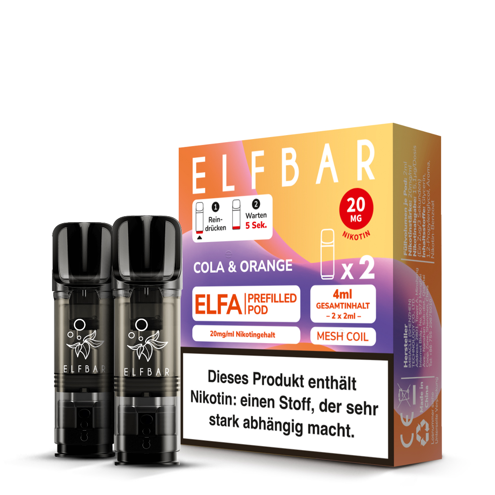 ELFBAR ELFA Cola & Orange 20mg Nikotin 2er Pack