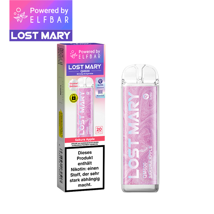 ELFBAR LOST MARY QM600 - Sakura Apple 20mg Nikotin