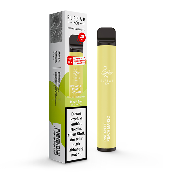 ELFBAR 600 Pineapple Peach Mango 20mg Nikotin