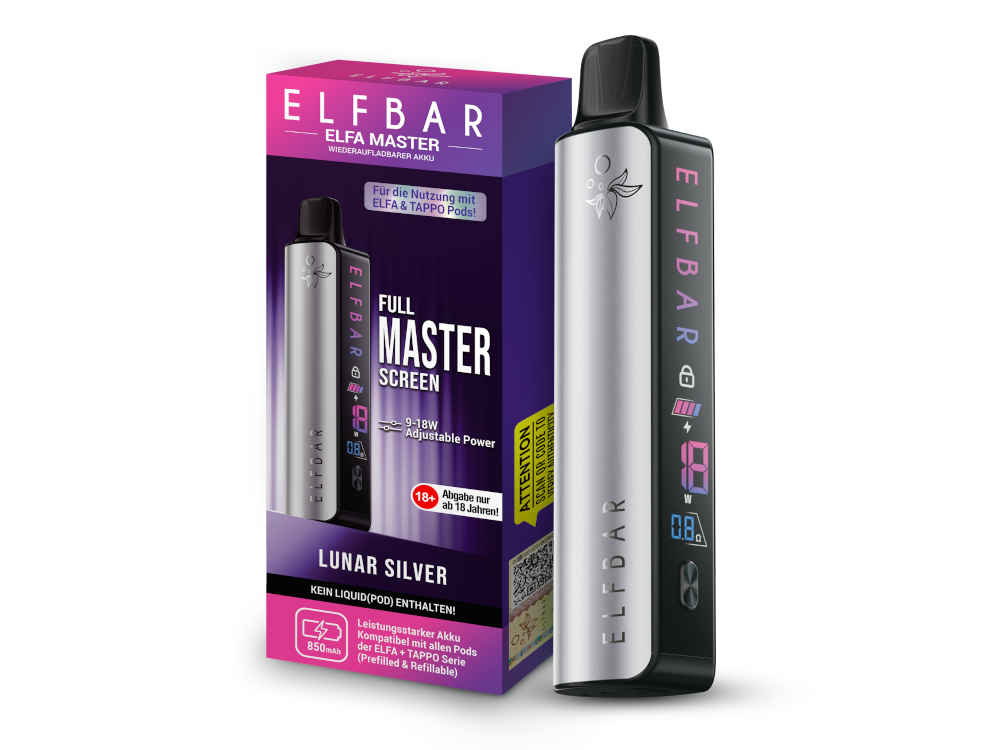 ELFBAR ELFA Master - 850 mAh - Lunar Silver