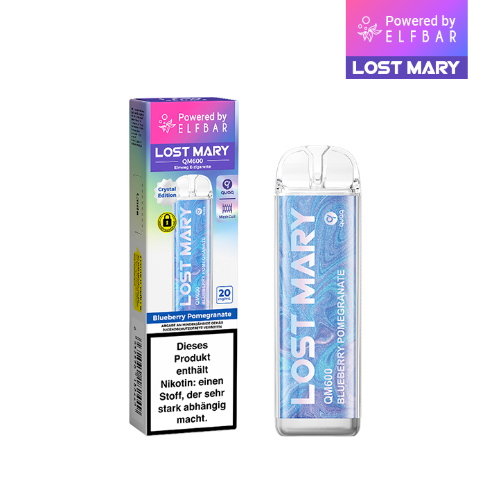 ELFBAR LOST MARY QM600 - Blueberry Pomegranate 20mg Nikotin