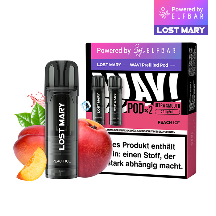ELFBAR LOST MARY WAVI Peach Ice 20mg Nikotin 2er Pack