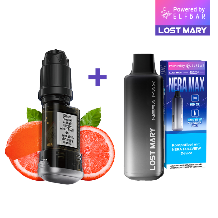 ELFBAR LOST MARY NERA MAX Refill Container Pink Lemonade inkl. Refillable Pod